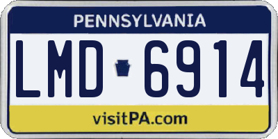 PA license plate LMD6914