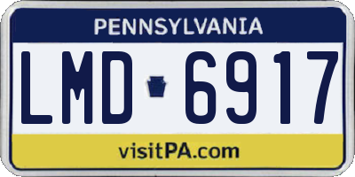 PA license plate LMD6917