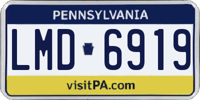 PA license plate LMD6919