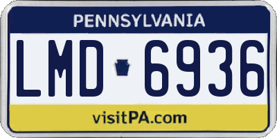 PA license plate LMD6936