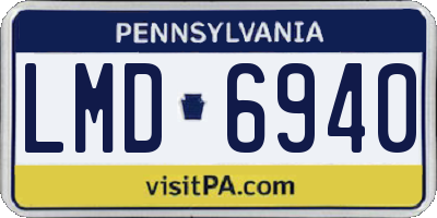 PA license plate LMD6940