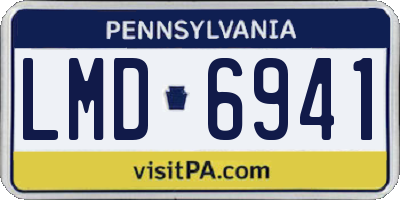 PA license plate LMD6941