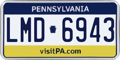 PA license plate LMD6943