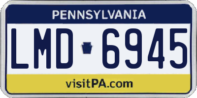 PA license plate LMD6945