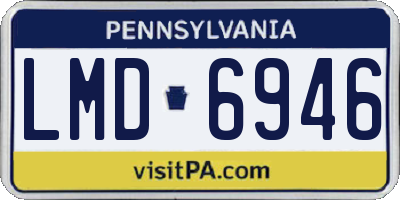 PA license plate LMD6946
