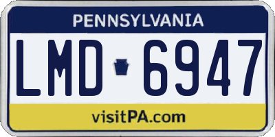PA license plate LMD6947