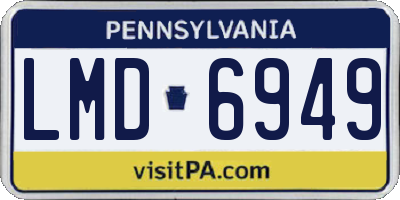 PA license plate LMD6949