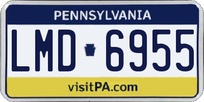 PA license plate LMD6955
