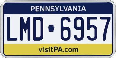 PA license plate LMD6957