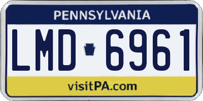 PA license plate LMD6961