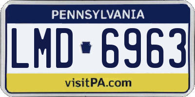PA license plate LMD6963