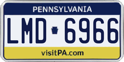 PA license plate LMD6966
