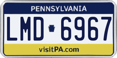 PA license plate LMD6967