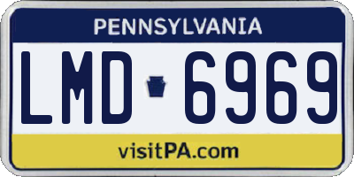 PA license plate LMD6969