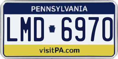 PA license plate LMD6970