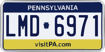 PA license plate LMD6971