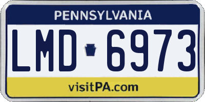 PA license plate LMD6973