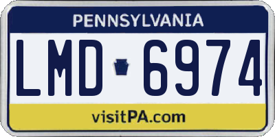 PA license plate LMD6974