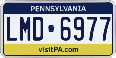 PA license plate LMD6977
