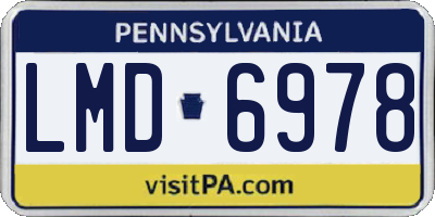 PA license plate LMD6978