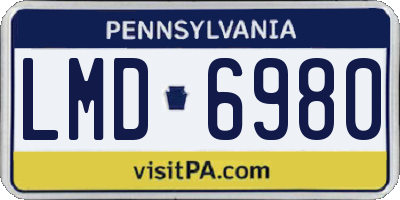 PA license plate LMD6980