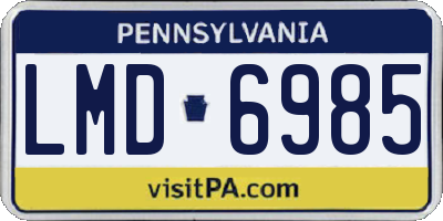 PA license plate LMD6985