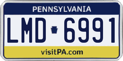 PA license plate LMD6991