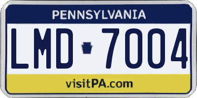 PA license plate LMD7004