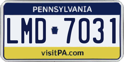 PA license plate LMD7031