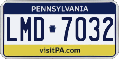 PA license plate LMD7032