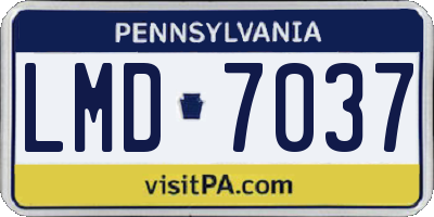 PA license plate LMD7037
