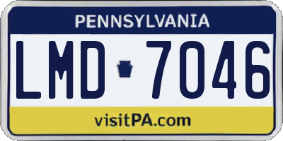 PA license plate LMD7046