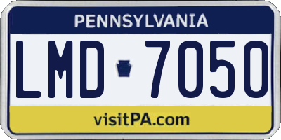 PA license plate LMD7050
