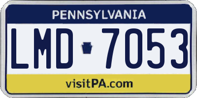 PA license plate LMD7053