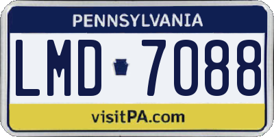 PA license plate LMD7088