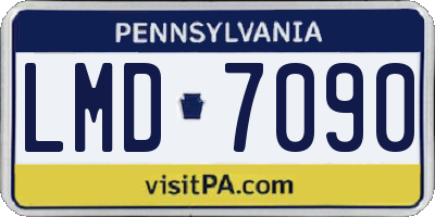 PA license plate LMD7090