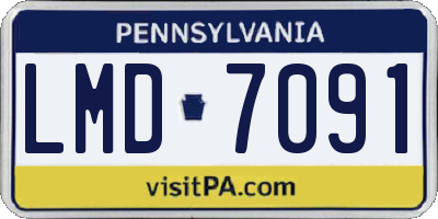 PA license plate LMD7091
