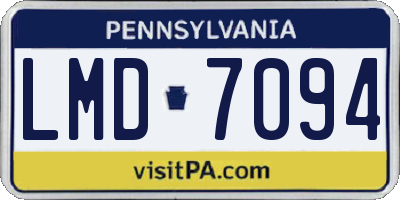 PA license plate LMD7094