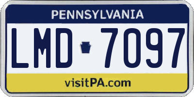 PA license plate LMD7097