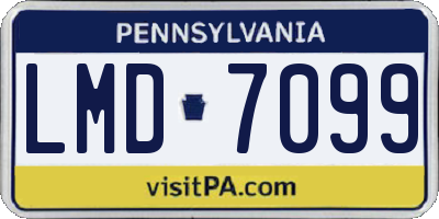 PA license plate LMD7099