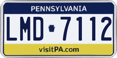 PA license plate LMD7112