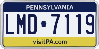 PA license plate LMD7119