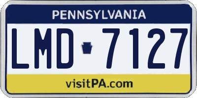 PA license plate LMD7127