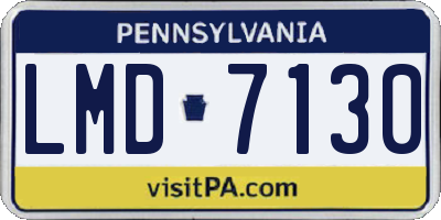 PA license plate LMD7130