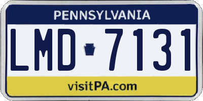 PA license plate LMD7131