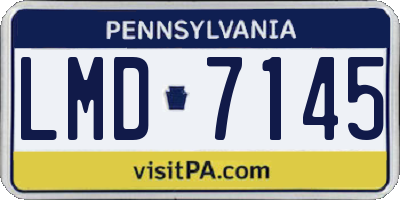 PA license plate LMD7145