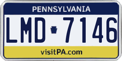 PA license plate LMD7146