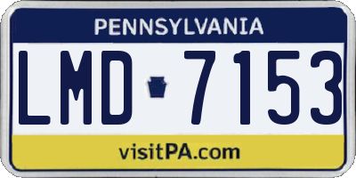 PA license plate LMD7153