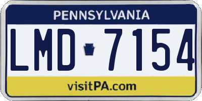 PA license plate LMD7154
