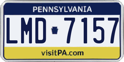 PA license plate LMD7157